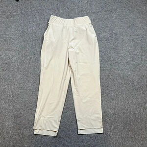 Aday Straight Up Dress Travel Pant in Cream White Size X-Small
